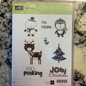 NEVER USED Stampin' Up No Peeking stamp set